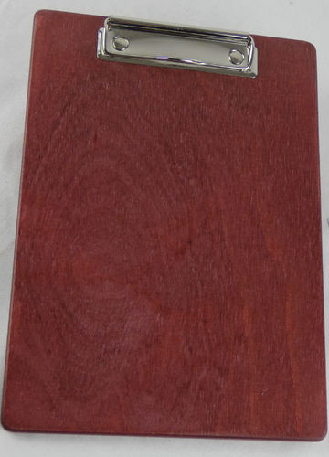 Klemmbrett Holz, A4, Bügelklemme, Farbe Nordisch-rot