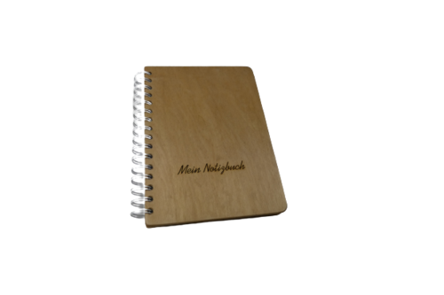 Notizbuch aus Holz, Farbe natur, günstig, mit Lasergravur